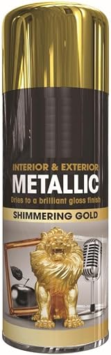 Inspired Essentials Metallic Spray Paint 400ml Gold Multi-Purpose view 1