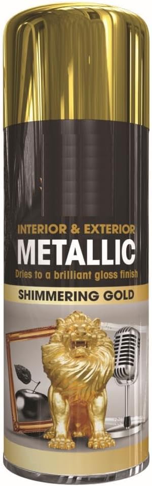 Inspired Essentials Metallic Spray Paint 400ml Gold Multi-Purpose