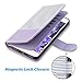 ULAK Compatible with iPhone 8 Plus/iPhone 7 Plus Wallet Case with Card Holder, Premium PU Leather Flip Cover with Kickstand Magnetic Closure Shockproof Case for iPhone 7 Plus/8 Plus, Purple