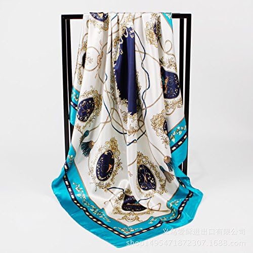 SAFZES Women Scarf Scarves 90cm printed silk satin scarves square Blanket Cape Wrap Shawl Stole,