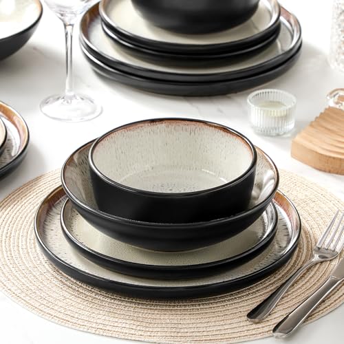 vancasso Amber Earthenware Crockery Set for 6 People, Y