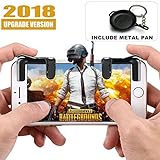[Upgrade Version] Woocon PUBG Mobile Game Controller, Shoot and Aim Fire Trigger Keys L1R1, for PUBG/Fortnite/Rules of Survival/Knives Out Joysticks for iPhone Android Phones
