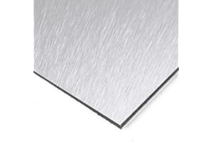 Falken Design Aluminum Composite Panel Brushed Silver 24"x 36", 1/8" Thick