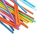 200Pcs 10.3 Inch Colorful Flexible Drinking Straws,Individual Package Disposable Plastic Straws,Extra Long Flexible Party Fancy Straws.