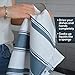 The Homemakers Dish Kitchen Towels Vintage Striped 100% Cotton Tea Towel 20 x 28 inch Set of 4, Blue