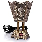 AM Electric Bakhoor Burner Electric Incense Burner - Oud Resin Frankincense (Small Hexagon Bronze)