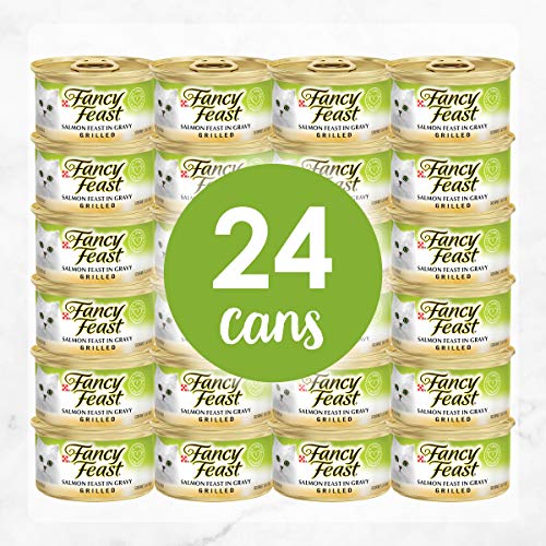 Purina Fancy Feast Grilled Gravy Wet Cat Food, Salmon Feast - (24) 3 oz. Cans - //medicalbooks.filipinodoctors.org