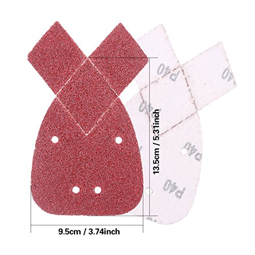 Swpeet 100 Pcs 10 Sizes Mouse Detail Sander Sanding Sheets Sandpaper