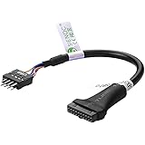 SIENOC 19 Pin USB3.0 Female To 9 Pin USB2.0 Male Motherboard Cable Adapter Co...