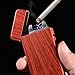 lcfun Dual Arc Plasma Lighter USB Rechargeable Electric Lighter Windproof Flameless Butane Free Cigarette Lighter (Red Wood)