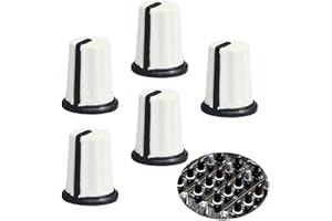 WXYINSPAS 5pcs EQ Rotary Knob Replacement Equalizer Potentiometer Fader Knobs Push Rod Cap for DJ Controller Mixer Console Pioneer DJM700 750 800 850 900NEXUS 900SRT 900NXS2 2000 XDJRX RX2 RX3 XZ(WHe)