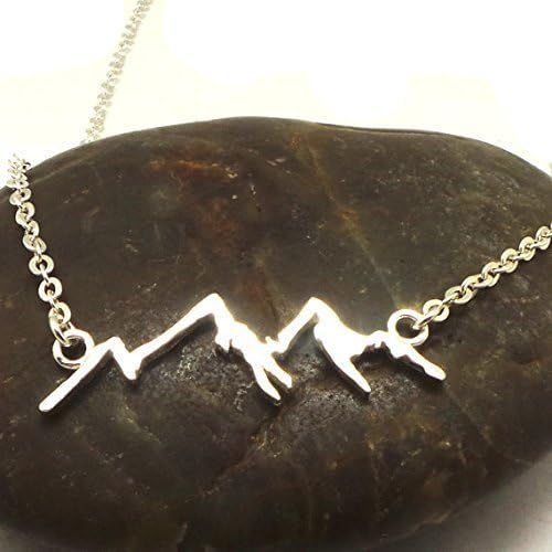 Handmade 925 Sterling Silver Mountain Range Necklace Choker