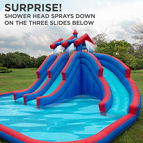 SUNNY & FUN Mega Sport Inflatable Water Triple Slide Park HeavyDuty