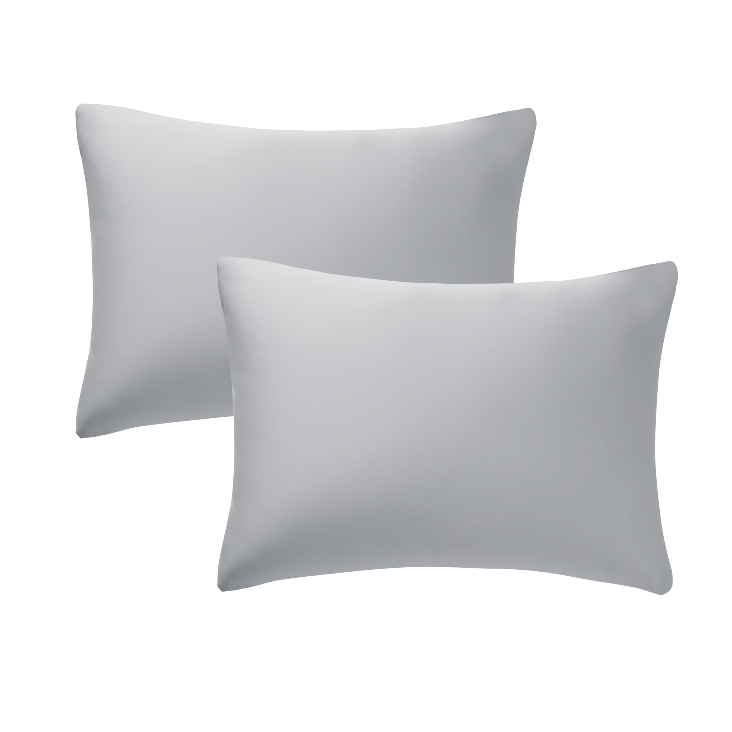 View 1 of 100% Cotton Toddler Pillow Protectors with Invisible Zipper, 600 Thread Count Sateen Wave Soft Breathable Hypoallergenic Nursery Pillowcases for Kids, 13x18 Inches, Set of 2