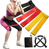 Resistance Bands Set of 5 or 6 Exercise Bands - Workout Loop Bands Stretch Bands with Carry Bag-Best for Stretching, Physical Therapy and Fitness
