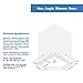 DreamLine SlimLine 38 in. D x 38 in. W x 2 3/4 in. H Corner Drain Neo-Angle Shower Base in White, DLT-2038380