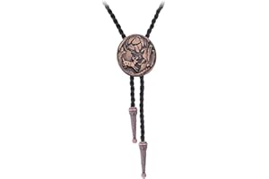 BRBAM Vintage Style Bolo Tie Western Cowboy Leather Rodeo Bolo Bola Tie Necktie for Man