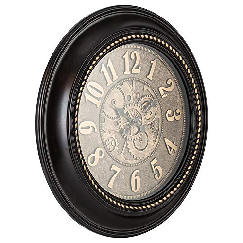 Pacific Bay Rodalben Giant Decorative 24-inch Wall Clock Silent, Non-Ticking, 3-D Aluminum Dial, Easy-to-Read, Quartz Battery Operated