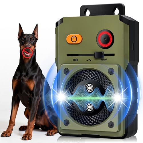 Photo 1 of DJNFGQ Anti Barking Device for Dogs, Rechargeable Ultrasonic Dog Control Devices, Auto Bark Deterrent Devices with 3 Modes,33FT Silencer Sonic Barking Deterrent Indoor/Outdoor Safe for Dog & People