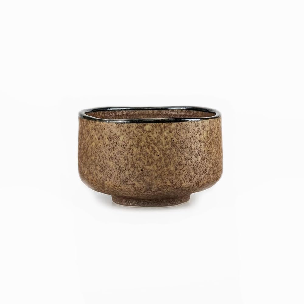 aquanaut Mino Ware Gold Crystal Matcha Bowl Chawan Dia 4.8inch Made in Japan, Medium, AQ04-016