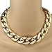 MANDI HOME 2015 Shiny Link Id Celebrity Style Alloy Choker Necklace Chunky Chain (Gold)