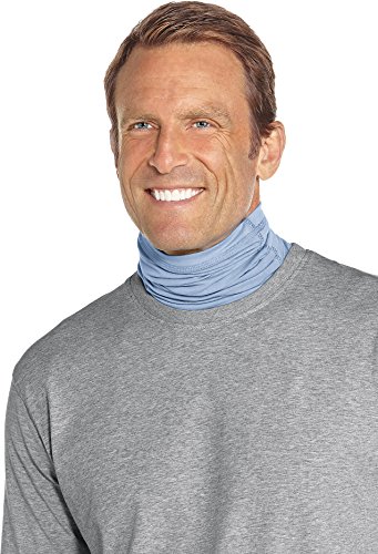 Coolibar UPF 50+ Unisex Sun Neck Gaiter - Sun Protective (Small/Medium- Vintage Blue)