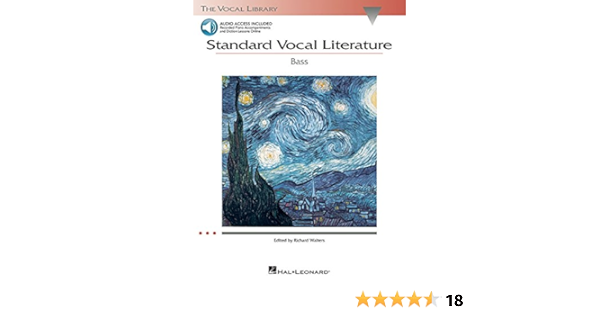 Standard Vocal Literature An Introduction To Repertoire Bass Walters Richard 9780634078774 Amazon Com Books