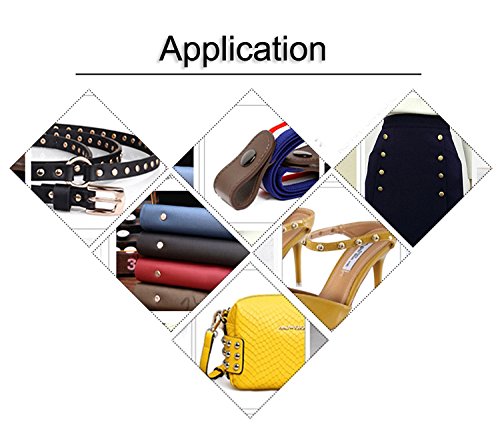 ISOTO 180 Sets 2 Sizes Leather Rivets Single Cap Rivet Tubular Metal Studs with 3 Pieces Fixing Tool for DIY Leather Clothing Craft Rivets Replacement,Snap Fastener Kit Button Tool