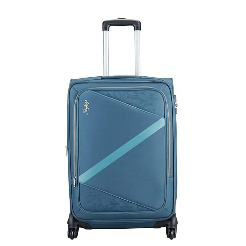 Skybags Spotlight Unisex Polyester Large Soft Luggage Suitcase (Blue, 75Cm Length)