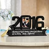 Class of 2016 - Graduation Picture Frame With Hat And Tassel, Tabletop, Black