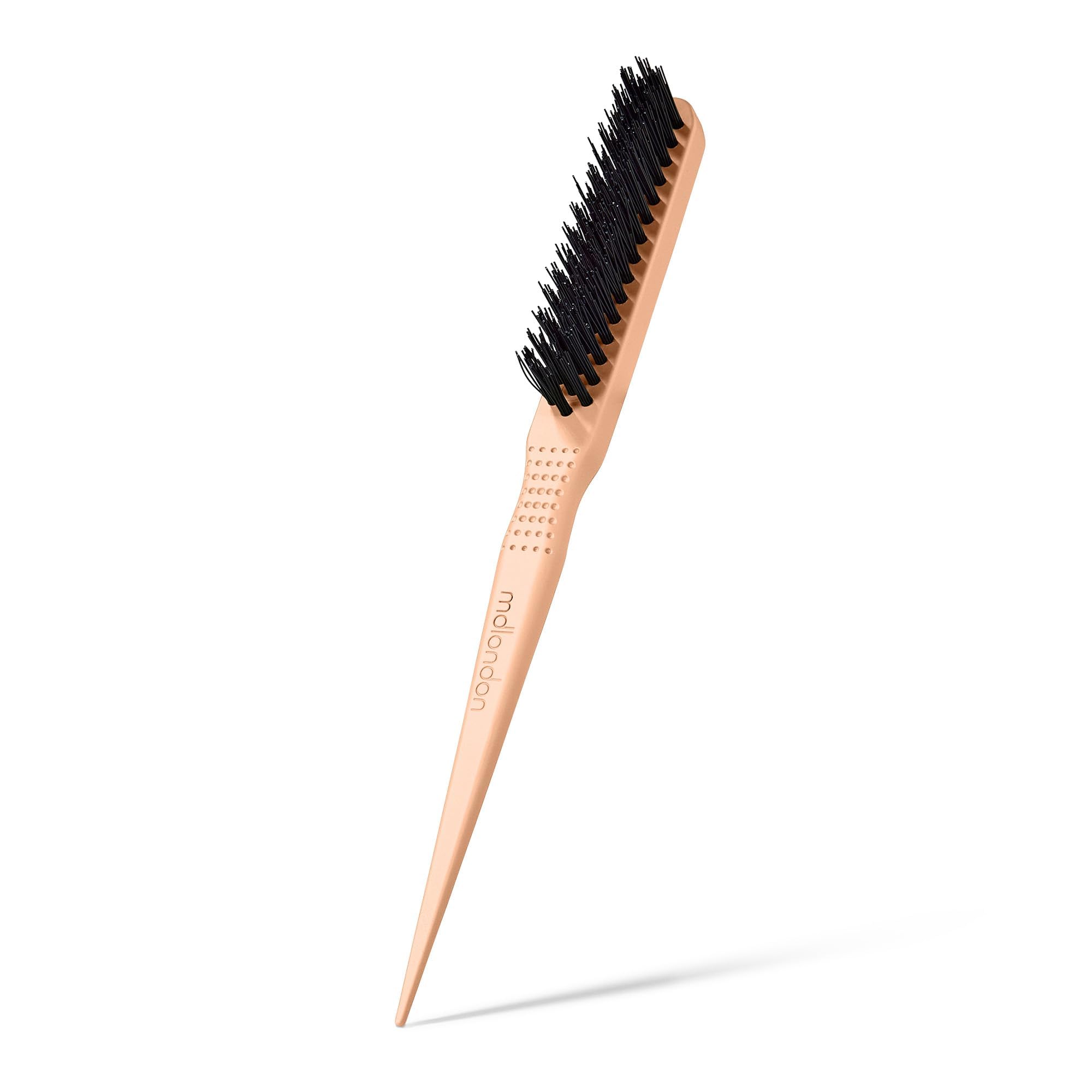 mdlondon BRUSH Tease, Backcombing for Root Lift, Soft Bristle Hair Brush with Non-Slip Grip, Slick Back, Smoothing & Teasing Brush - Genuine mdlondon Hairbrushes for Women & Men