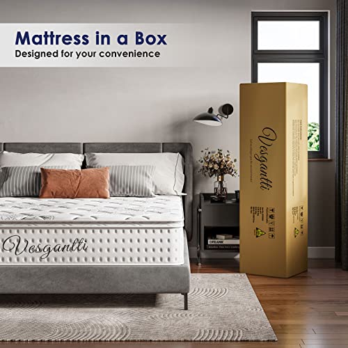 Vesgantti 10 Inch Multilayer Hybrid Queen Mattress Multiple Sizes