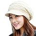 HINDAWI Women Winter Warm Knit Hat Wool Snow Ski Caps with Visor
