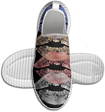 Men's Lightweight Road Running Shoes Lips No Tie Mesh Sport Athletic Sneakers