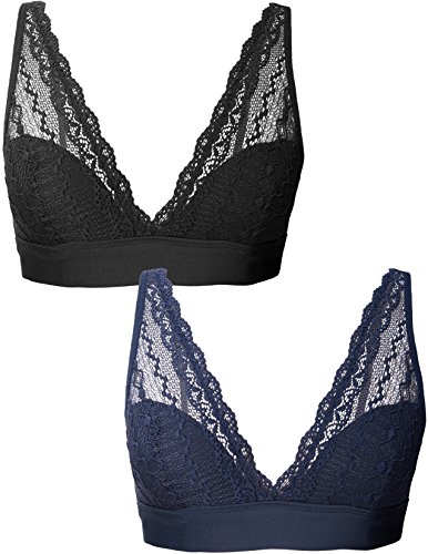 2-Pack-Marilyn-Monroe-Half-Line-Lace-Bralette-Thick-Band