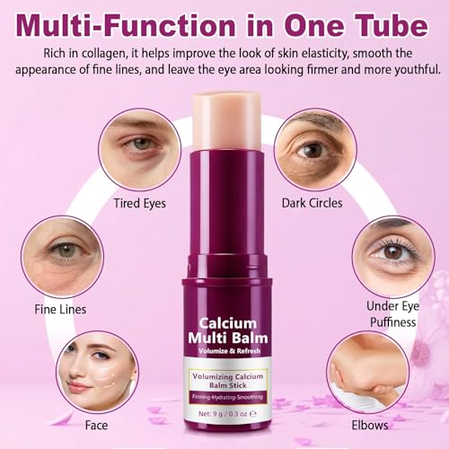 Calcium Volume Multi Balm Stick - Enriched with Collagen | Gives the Skin Volume and Freshness | Voluming & Firming Multi-Purpose Moisturising Balm | Skincare Moisturising Care (2 Pieces)