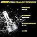 LED Headlight Bulbs GeeMai All-in-one Conversion Kit-H7,Super Bright 4 Top CSP Light Source, 360° No Dead Light,14000LM/100W,6500K White Light-50000 Hour Service Life.