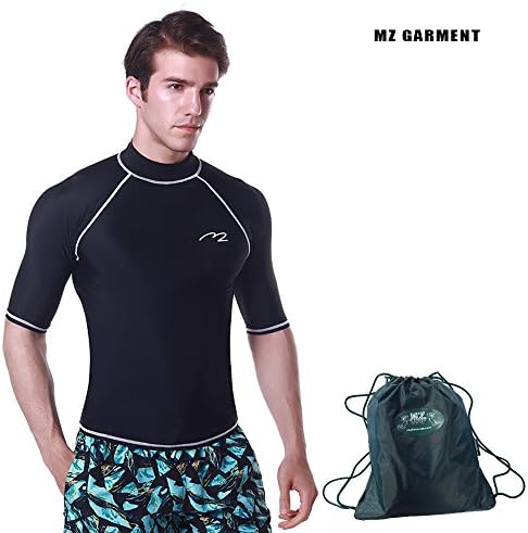 MZ Garment Rash Guard Men UV Sun Protection Basic Skins Long Sleeve Crew Sun Shirt Surfing Shirt