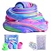 Fluffy Slime Supplies - AUNOOL 7 OZ Fluffy Floam Slime Scented Stress Relief Toy for Kids, Super Soft Non Sticky without Borax (4 Pack)