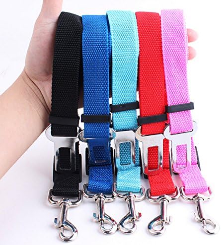 VKOPA Dog Seat Belts For Cars,Adjustable Pet Dog Cat Car Seat Belt Safety Leads Vehicle Seatbelt Harness (light blue)