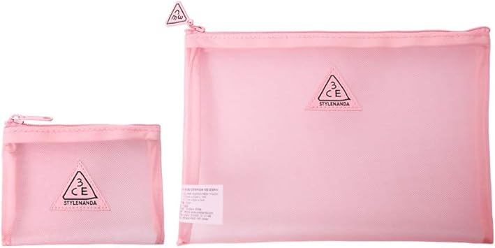 Amazon Com Korean Cosmetics Cab 3ce Mesh Pink Pouch Pink Rumour Mesh Pouch By Beautykorea Parallel Import Goods