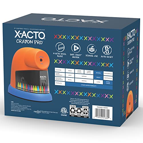 XACTO Crayon Pro Electric Crayon Sharpener, Electric Sharpener with