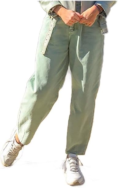 calça jeans cintura alta folgada