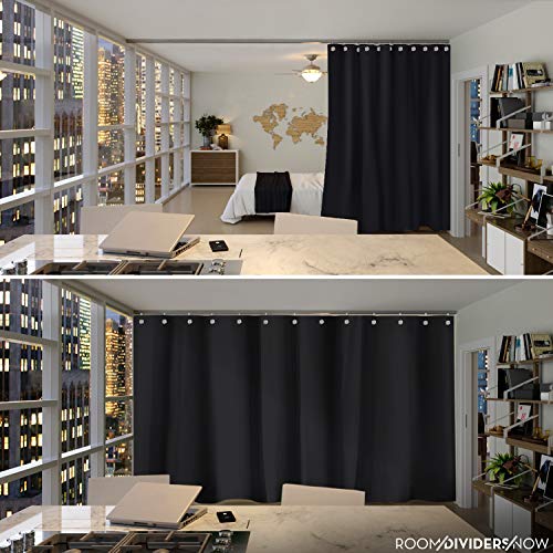 Room/Dividers/Now Premium Room Divider Curtain, 8ft Tall x 5ft Wide (Midnight Black) Pricepulse