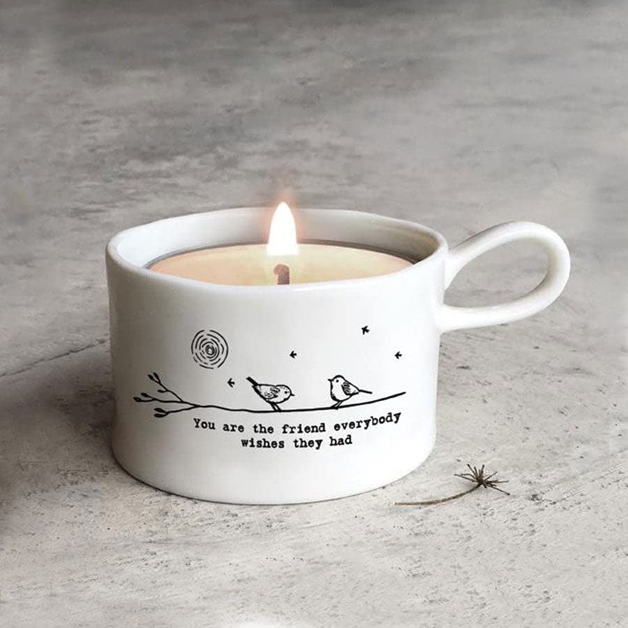 East of India You Are The Friend Handled Candle Holder with Candle Tin