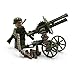 WW2 Army Soldiers with Motorcycles and Artillery - Military Building Block Toy