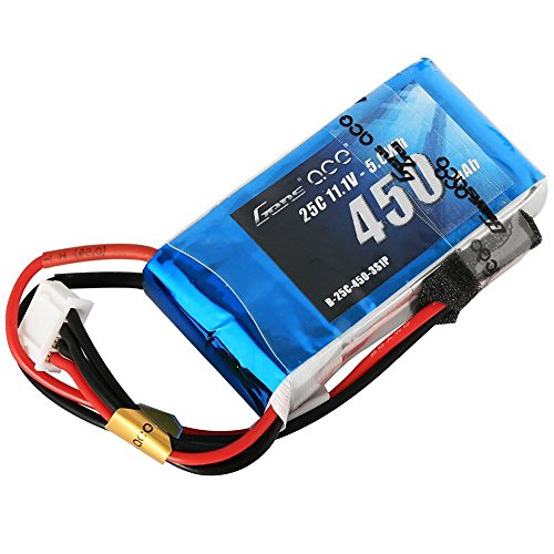 Gens ace LiPo Battery Pack 450mAh 11.1V 25C 3S with JST-SYP-2P Plug for RC FPV Car Boat Truck Heli