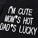 SWNONE Infant Baby Boys Girls Clothing Shirts Rompers Jumpsuit Funny Letter Printed Short Sleeves Black Onesie (Black, 6-12 Months)