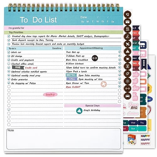 Daily Planner Notepad 8.5 x