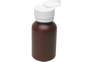 MENDA 35602 High-Density Polyethylene/Hdpe/Polypropylene/Steel/Low-Density Polyethylene/Ldpe Dispensing Bottle, Lasting-Touch, Round HDPE, 8 oz, 8 fl. oz. Capacity, Brown